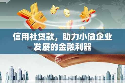 大渡口信用社贷款，助力小微企业发展的金融利器