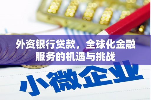大渡口外资银行贷款，全球化金融服务的机遇与挑战