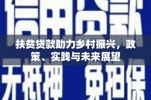 大渡口扶贫贷款助力乡村振兴，政策、实践与未来展望