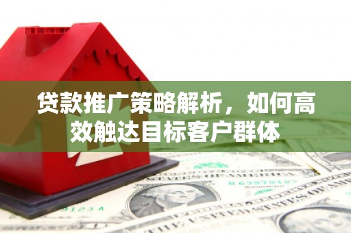 大渡口贷款推广策略解析，如何高效触达目标客户群体