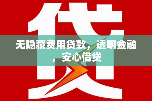 大渡口无隐藏费用贷款，透明金融，安心借贷