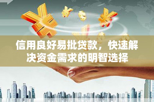 大渡口信用良好易批贷款，快速解决资金需求的明智选择