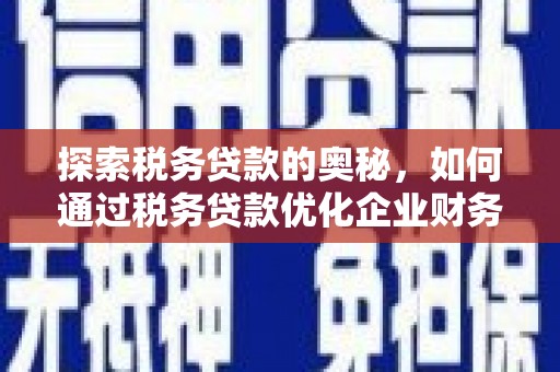 大渡口探索税务贷款的奥秘，如何通过税务贷款优化企业财务