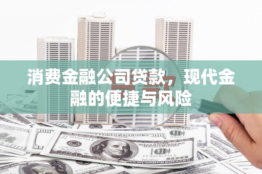 大渡口消费金融公司贷款，现代金融的便捷与风险