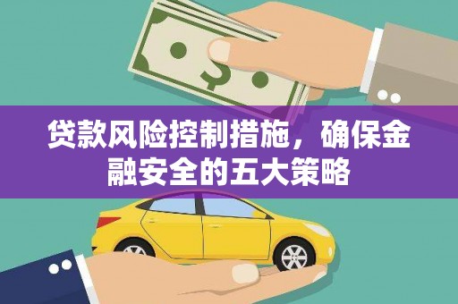大渡口贷款风险控制措施，确保金融安全的五大策略