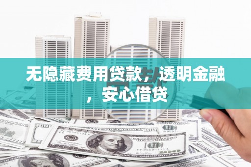 大渡口无隐藏费用贷款，透明金融，安心借贷