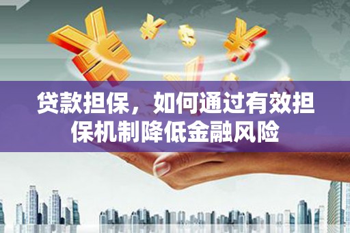 大渡口贷款担保，如何通过有效担保机制降低金融风险