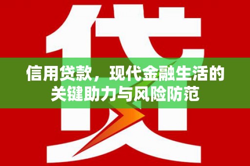 大渡口信用贷款，现代金融生活的关键助力与风险防范