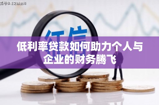 大渡口低利率贷款如何助力个人与企业的财务腾飞