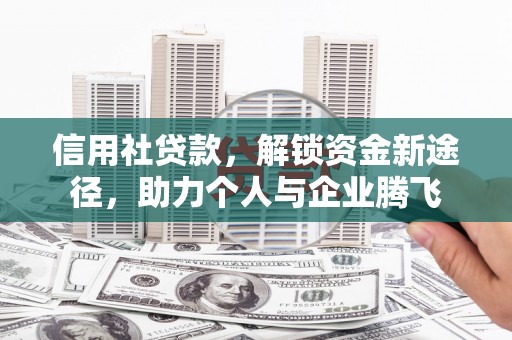 大渡口信用社贷款，解锁资金新途径，助力个人与企业腾飞