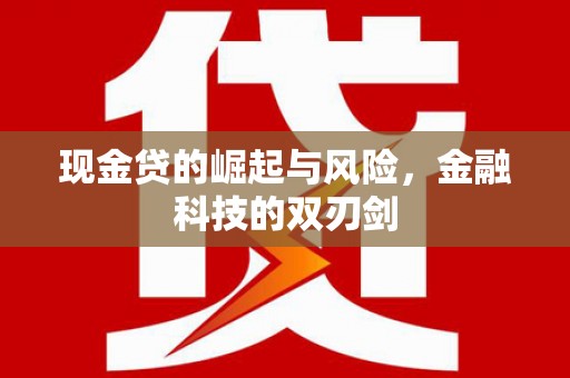 大渡口现金贷的崛起与风险，金融科技的双刃剑