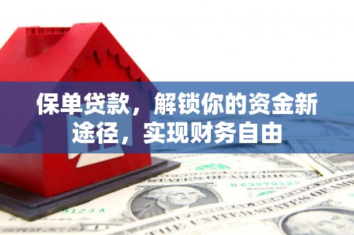 大渡口保单贷款，解锁你的资金新途径，实现财务自由