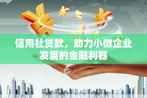 大渡口信用社贷款，助力小微企业发展的金融利器