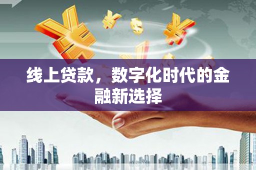 大渡口线上贷款，数字化时代的金融新选择